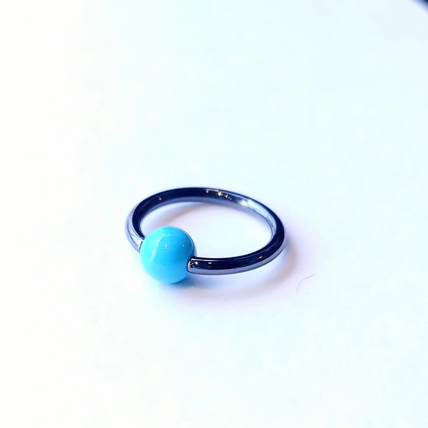 Black Forest Body Jewelry Stone Captive Beads