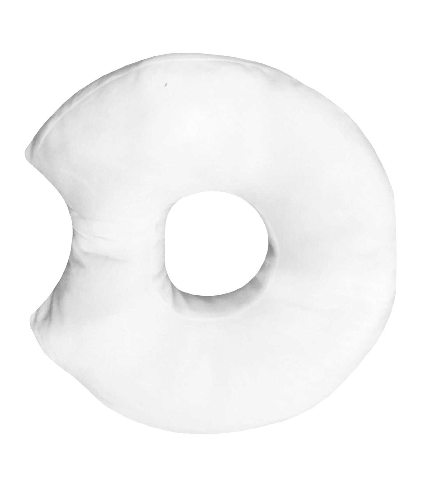 Donut Pillow for Ear Piercings, Side Sleeping Soft - White
