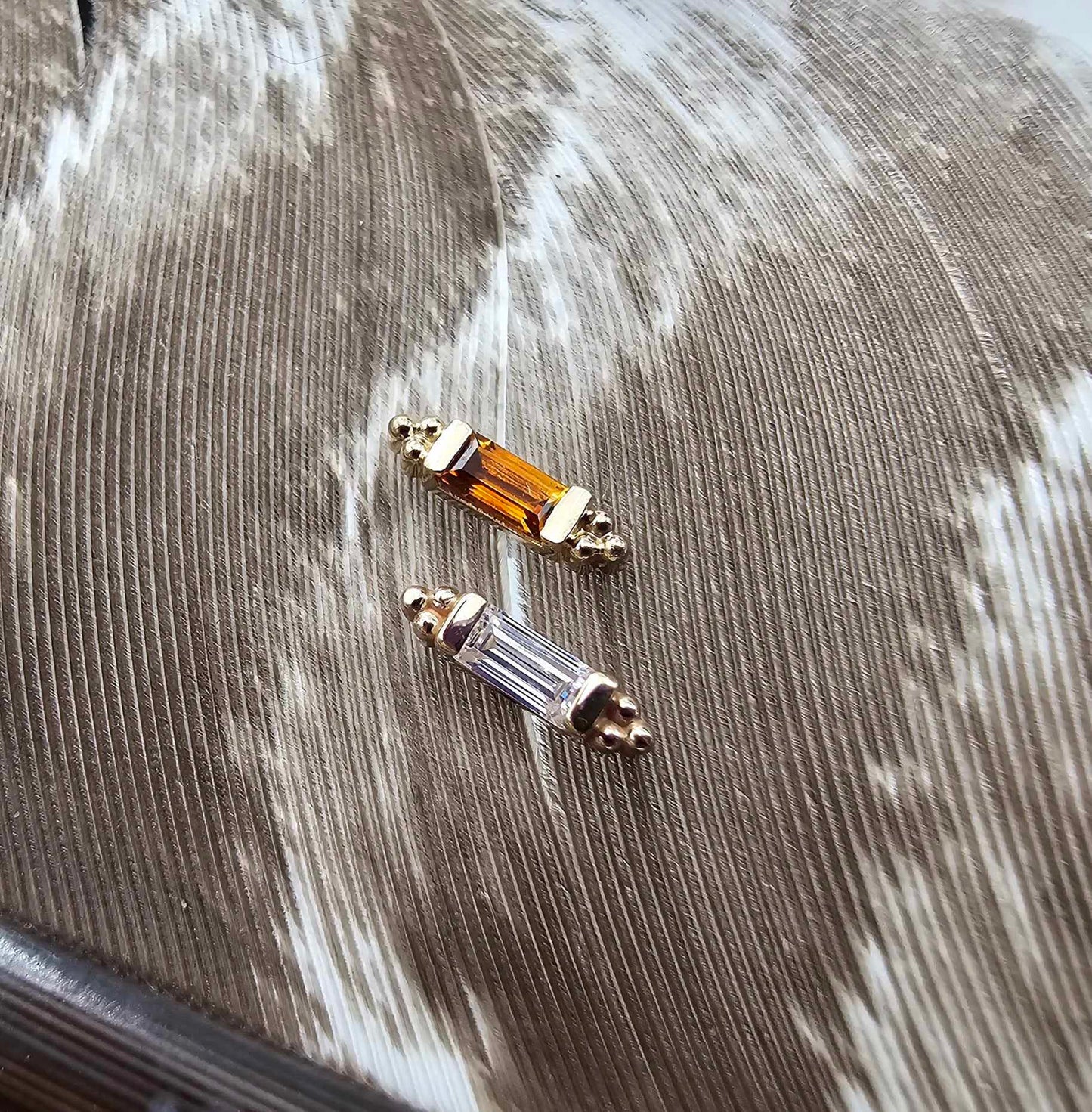 Darling Body Jewelry 14k Solid Gold Adena Ends
