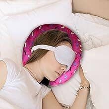 Donut Pillow for Ear Piercings, Side Sleeping Soft - White