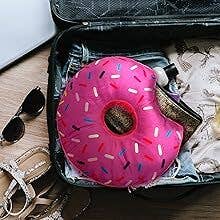 Donut Pillow for Ear Piercings, Side Sleeping Soft - White