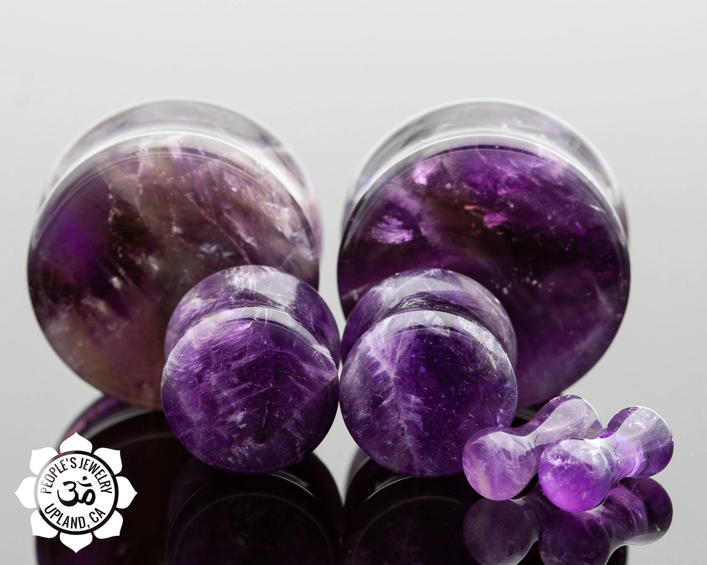 People's Jewelry Amethyst Double Flare Plugs