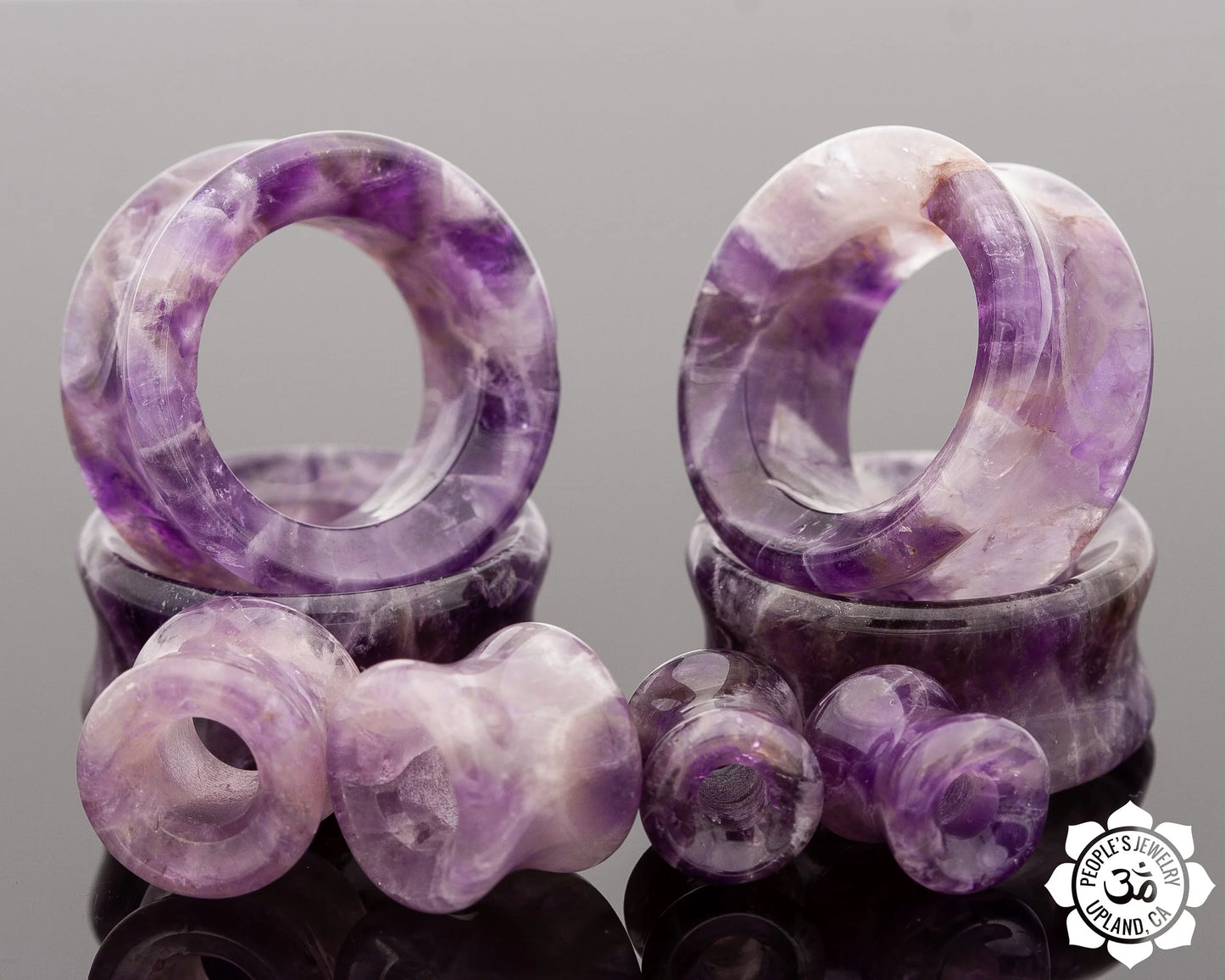 People's Jewelry Amethyst Double Flare Eyelets