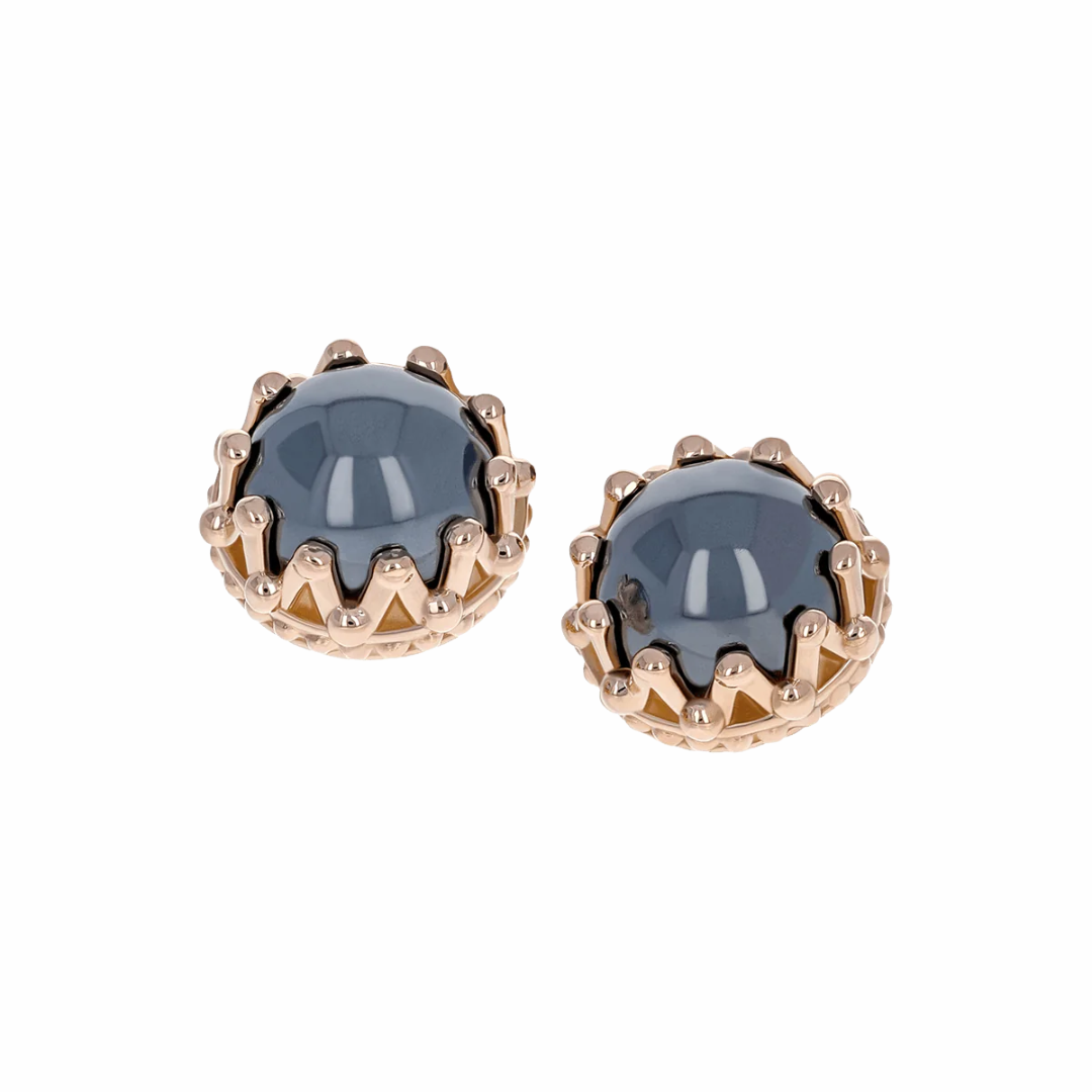 Anatometal 18k Solid Gold Threadless 4mm Genuine Cabochon & Bullet-Cut King Ends