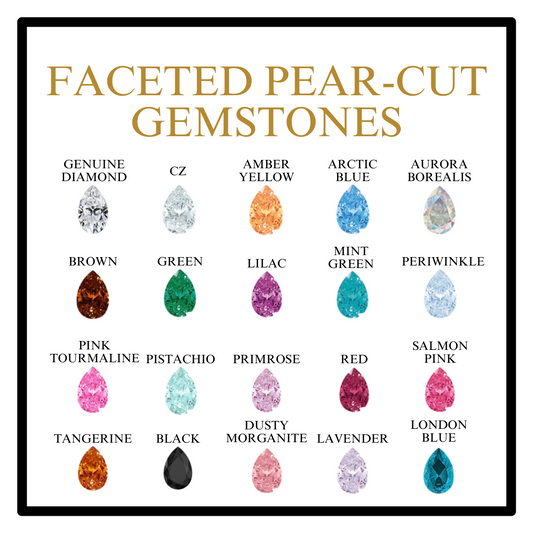 Anatometal 18k Solid Gold Threaded 14/12 Gauge 3 Stone Pear Ends