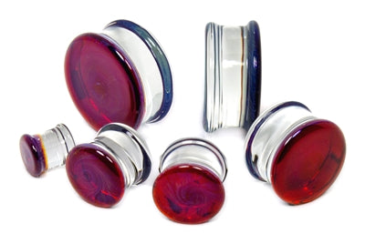 Glasswear Studios 1"-28mm Double Flare ColorFront Plugs