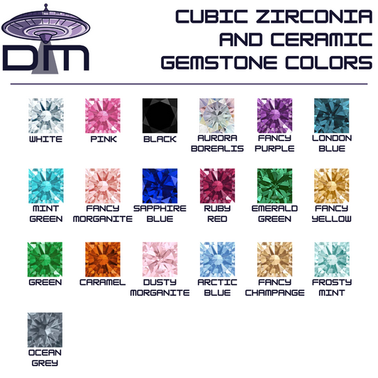 Divinity Metals Titanium Threadless Bezel-Set Gem Ends