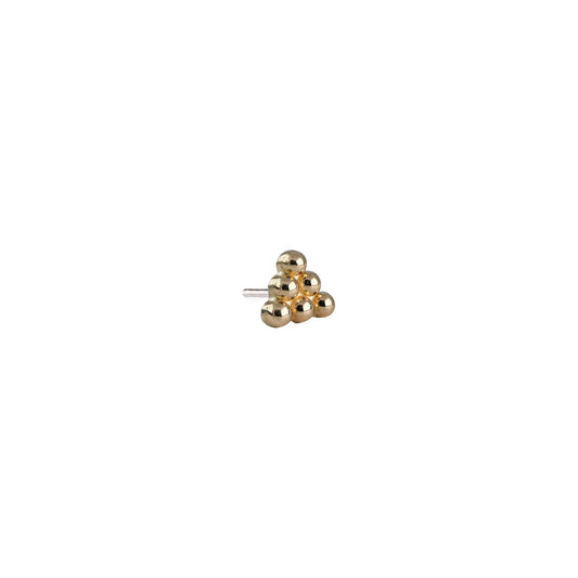 Divinity Metals 14k Solid Gold Threadless Beaded Pyramid Ends