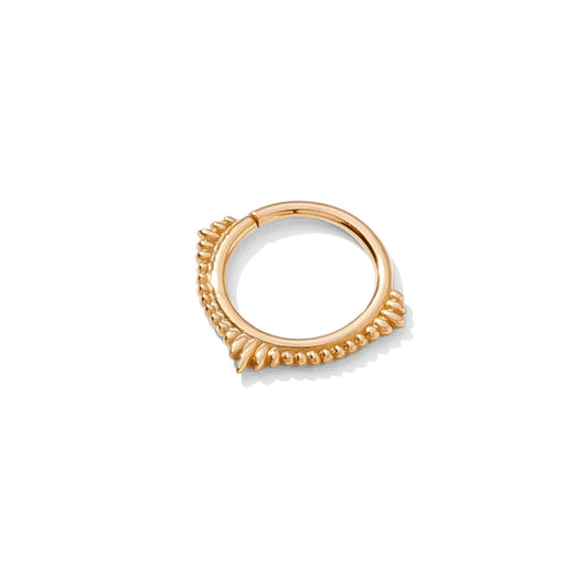 Tawapa 14k Solid Gold Plume Continuous Ring