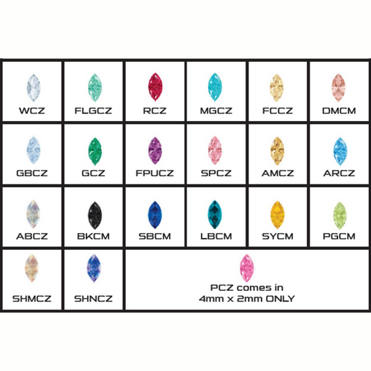 Industrial Strength Titanium Threadless Butterfly Faceted Gem Ends