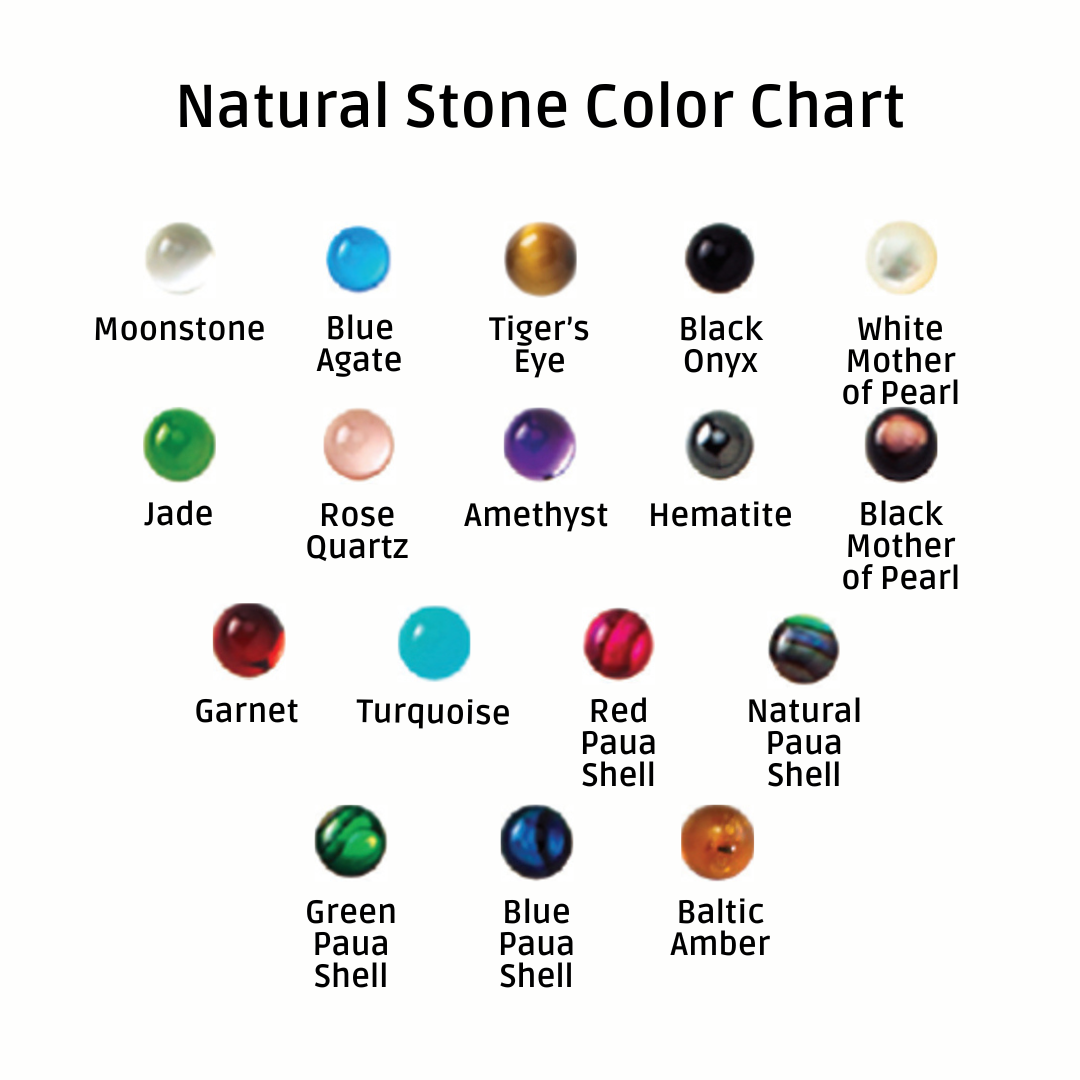 Industrial Strength Titanium Bezel-Set Natural Stone Cabochon Ends