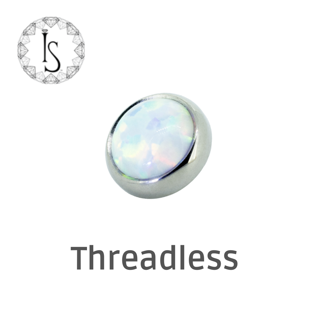 Industrial Strength Titanium Threadless Bezel-Set Cabochon Ends
