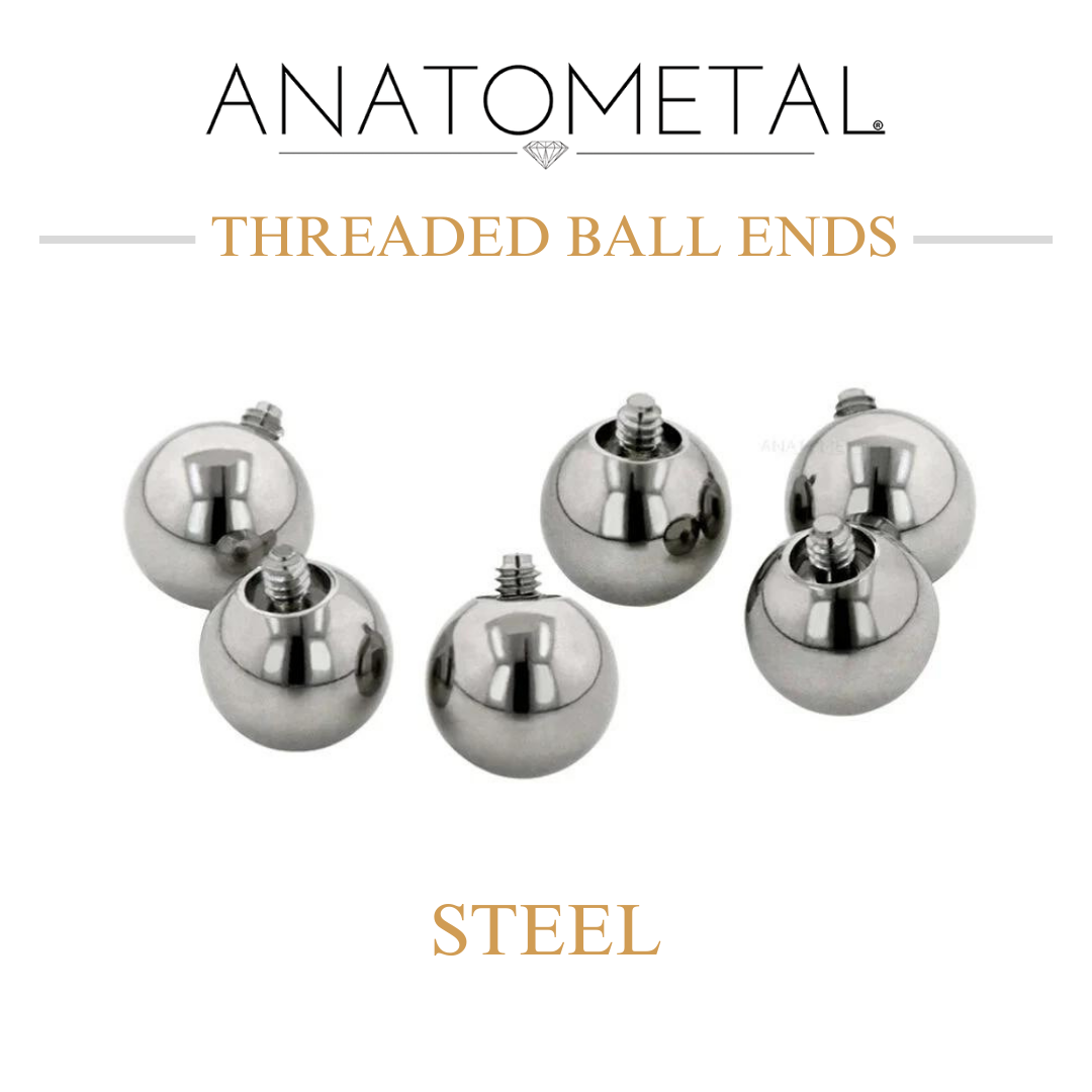 Anatometal Steel Threaded Ball Ends