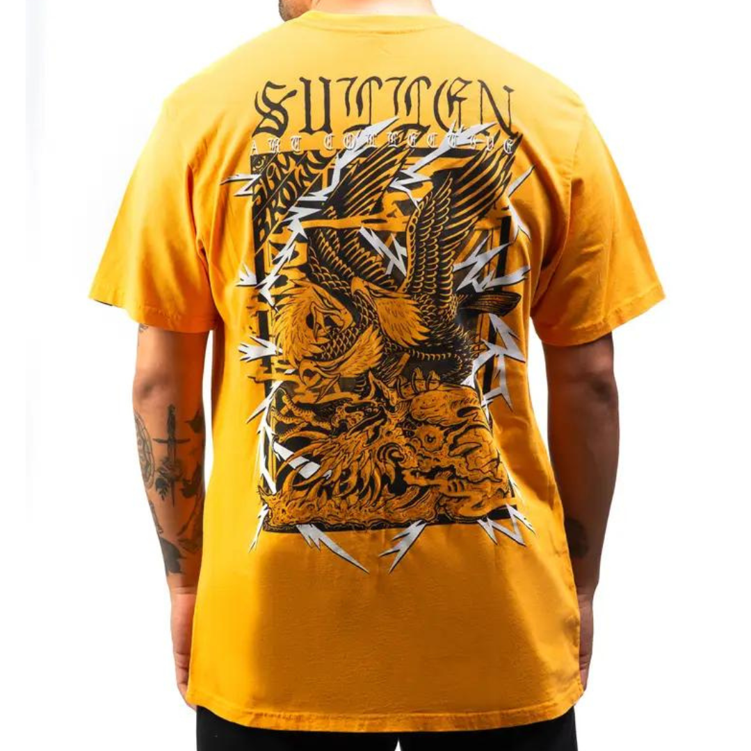 Sullen 3 Headed Eagle Cadmium Yellow Premium T-Shirt