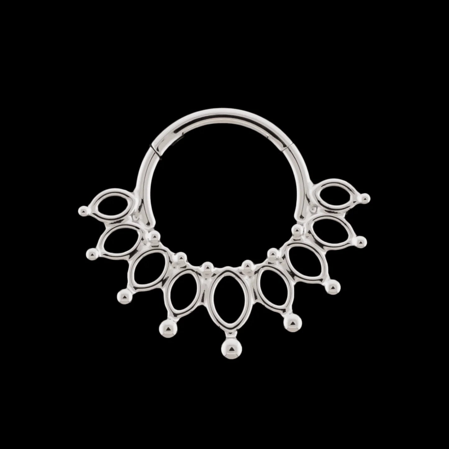 Khrysos Titanium 16 Gauge Cadence Hinged Segment Rings