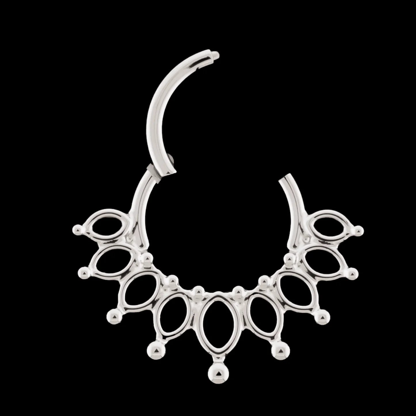 Khrysos Titanium 16 Gauge Cadence Hinged Segment Rings