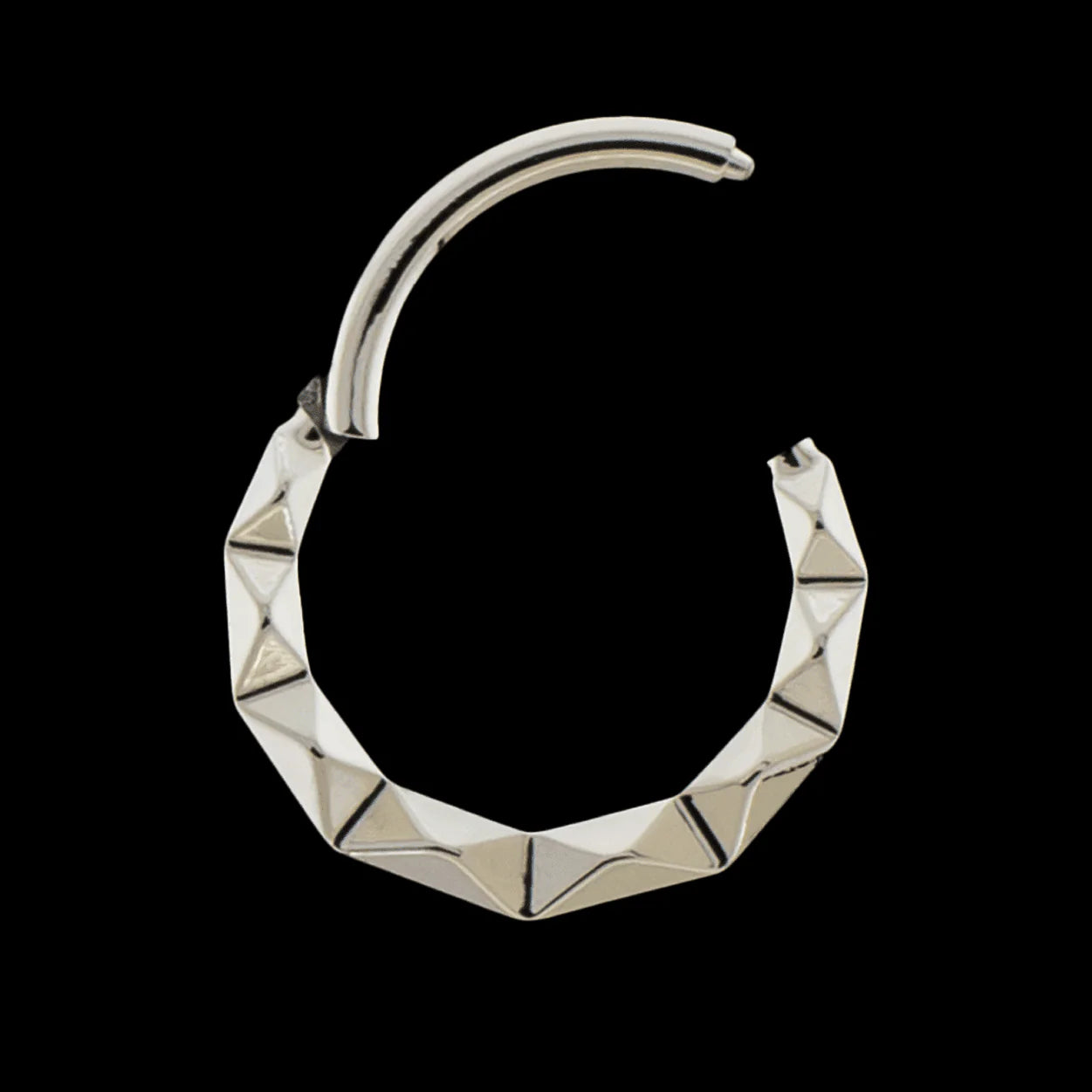 Khrysos Titanium 16 Gauge Linden Hinged Segment Rings