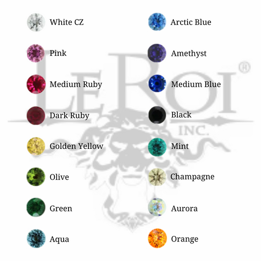 LeRoi Titanium Haute Couture Bijoux Faceted 11HT-20 Ends