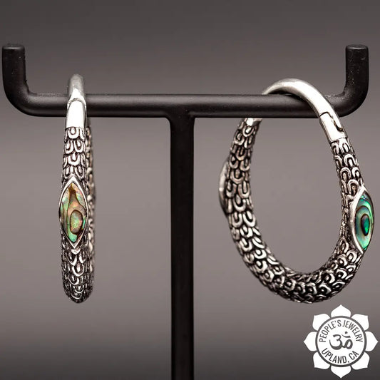 People's Jewelry Brass Shell Marquise Clicker (Pair)