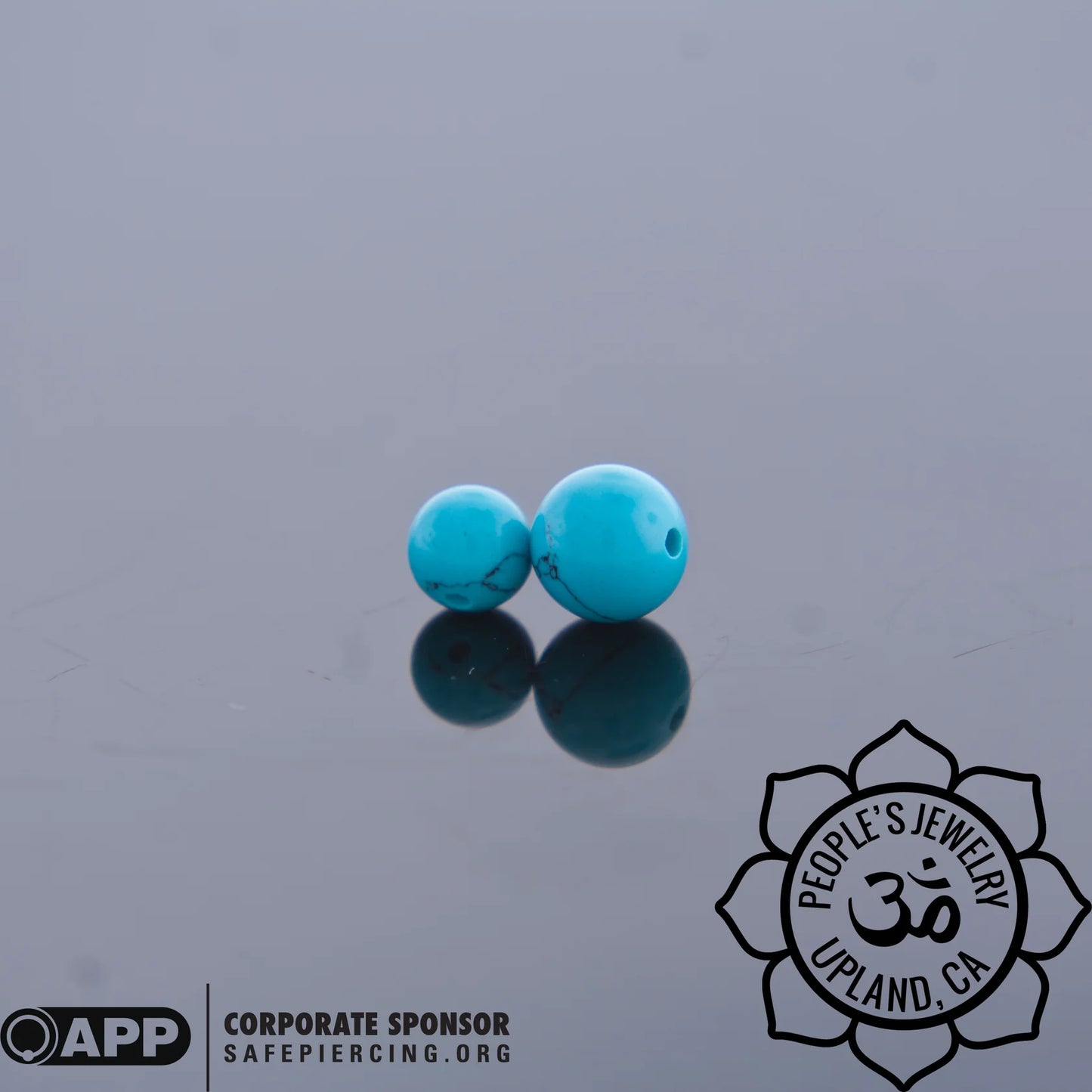 People's Jewelry Synthetic Opal and Stone Captive Balls