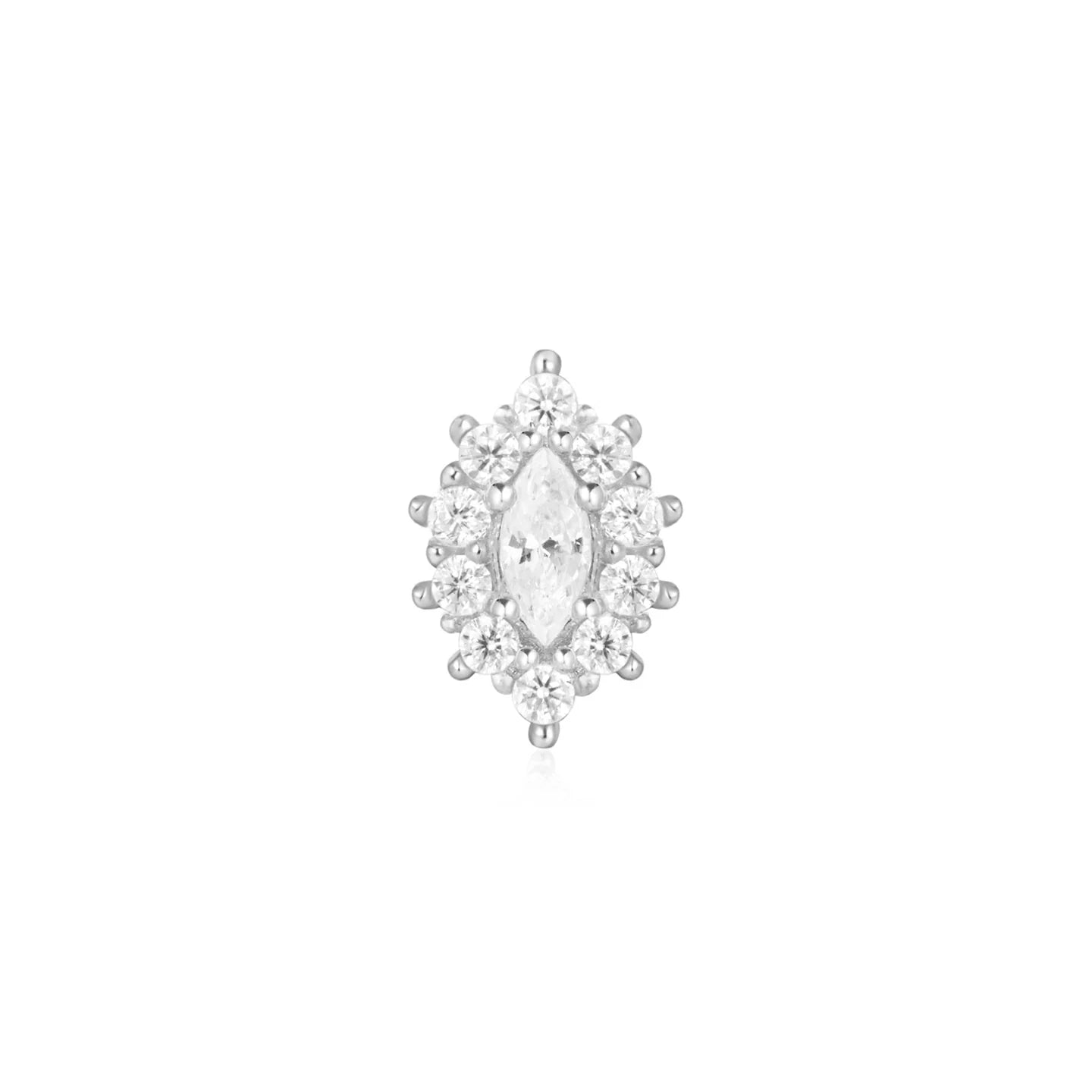 Ember Body Jewelry 14k Solid Gold Marquise Halo Ends