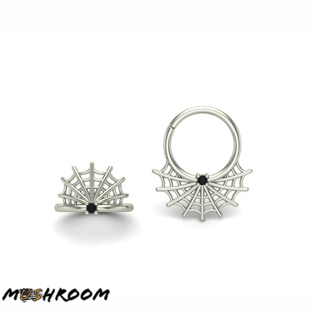 Mushroom Body Jewelry 14k Solid Gold 16 Gauge Navel Orientation Web Clickers