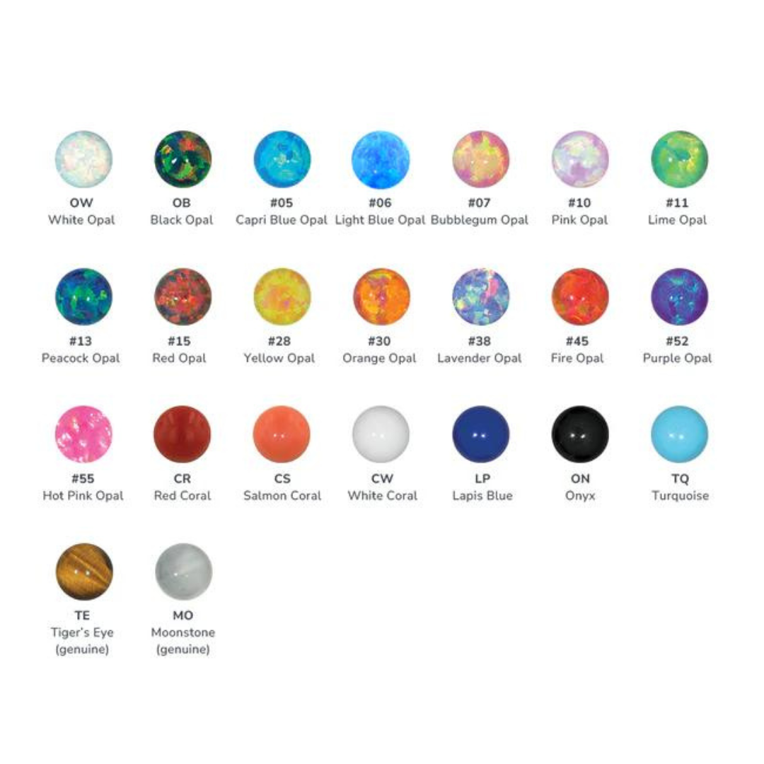 NeoMetal Titanium Internally Threaded MnM Cabochon Ends