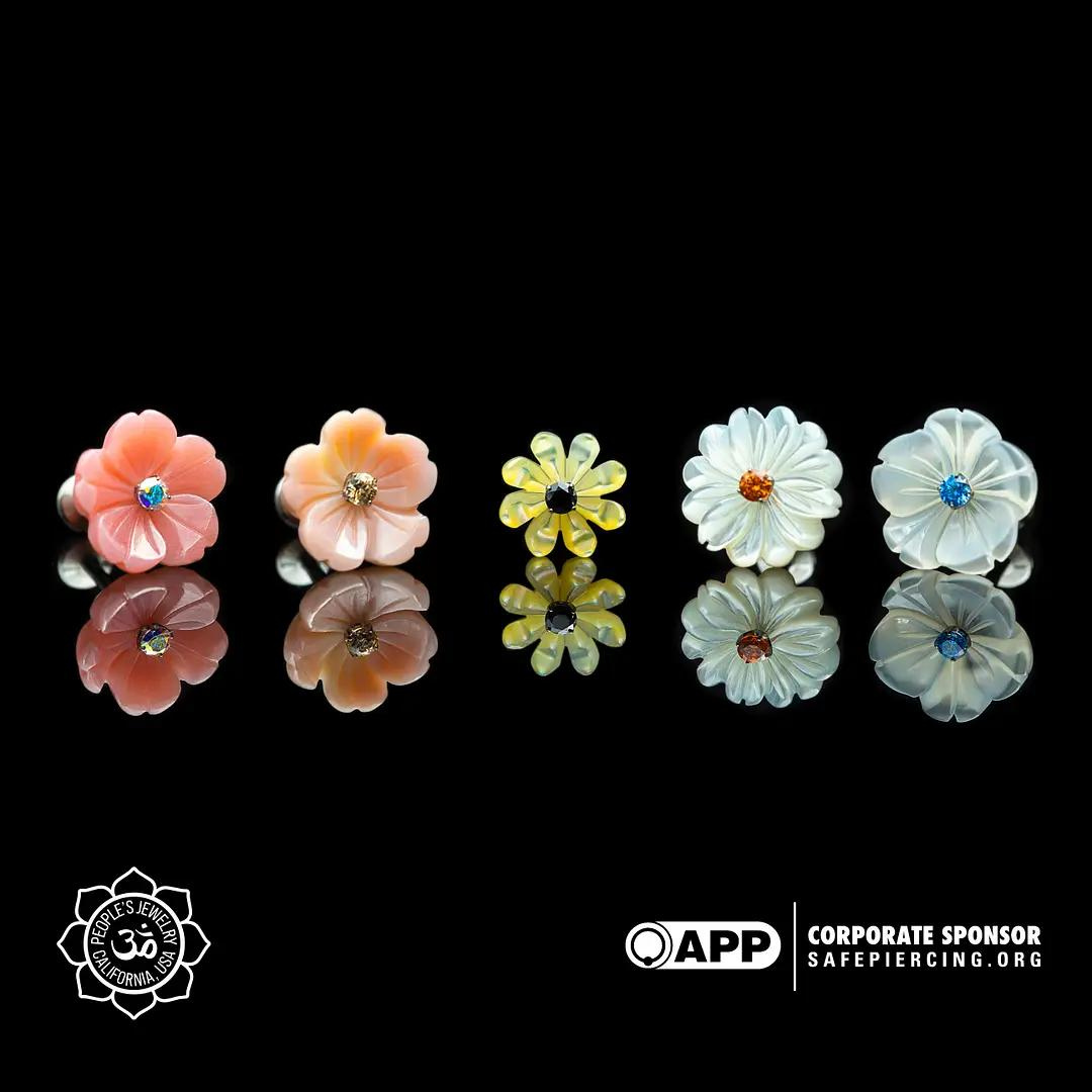 People's Jewelry Stone Flower Jackets
