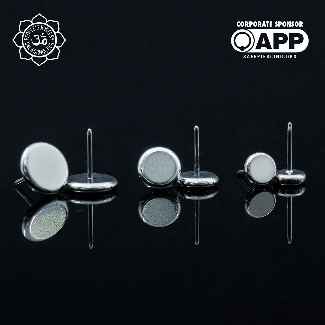 People's Jewelry Titanium Threadless Disk Ends