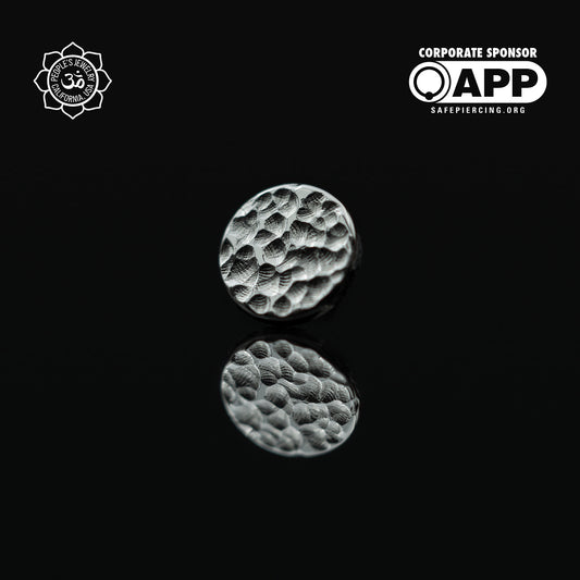 People's Jewelry Titanium Threadless Textured Disk Ends