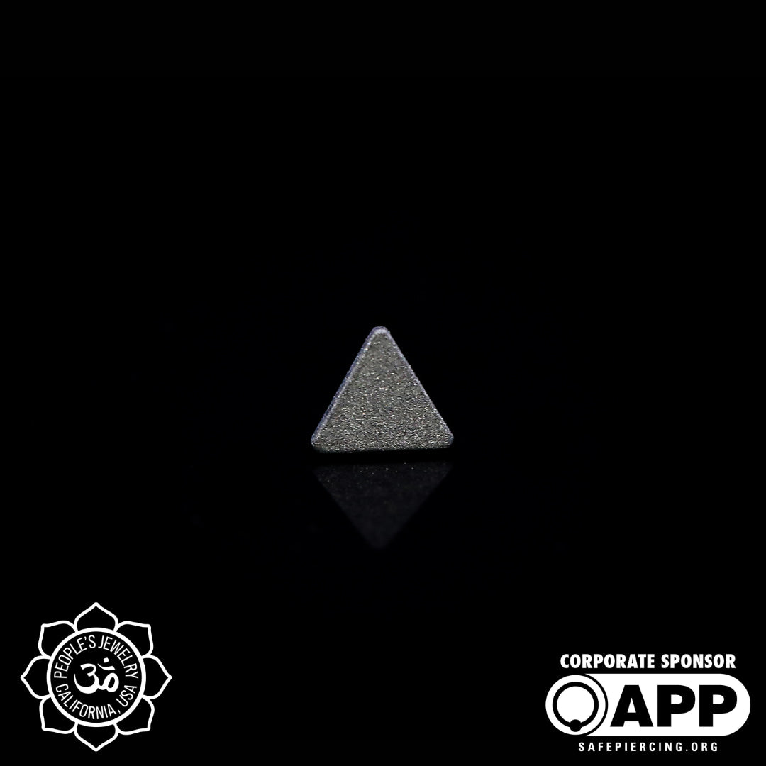 People's Jewelry Titanium Threadless Sandblasted Triangle Ends