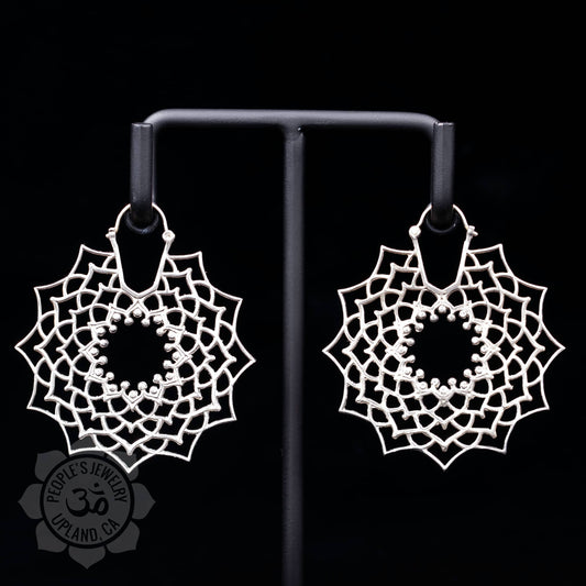 People's Jewelry Brass Beaded Lotus Hangers (Pair)