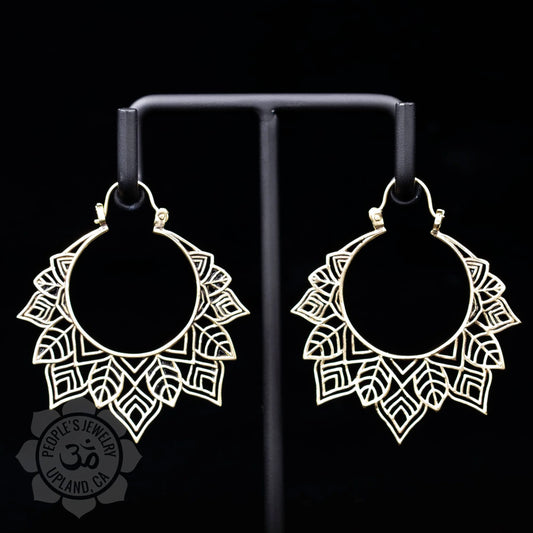 People's Jewelry Brass Hoja Hangers (Pair)