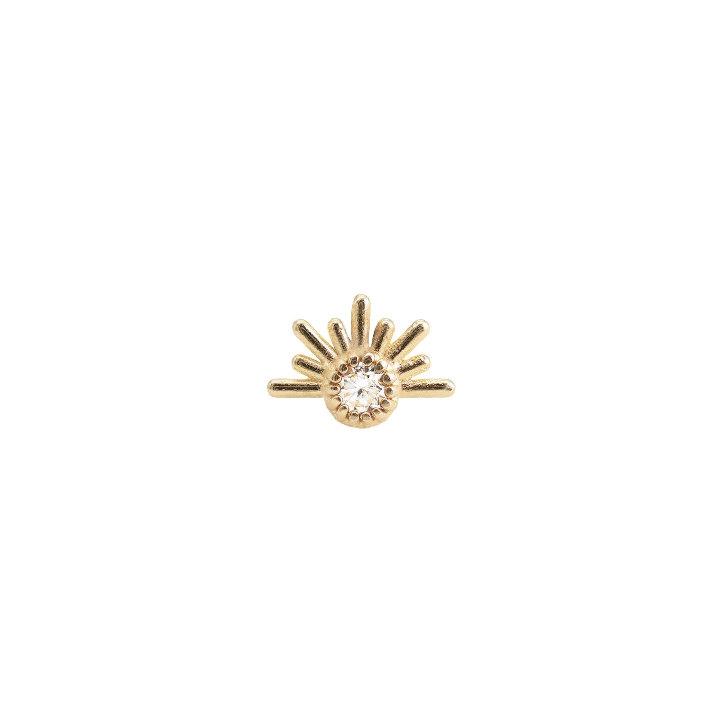 Divinity Metals 14k Solid Gold Threadless Sunday Evening Ends