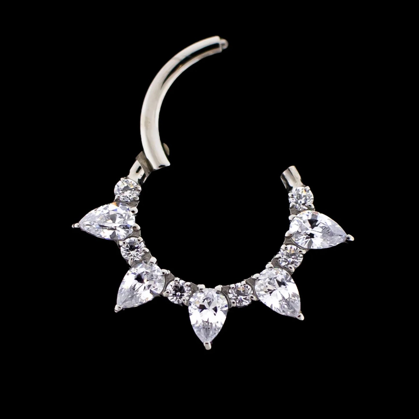 Khrysos Titanium 16 Gauge Desiree Hinged Segment Rings