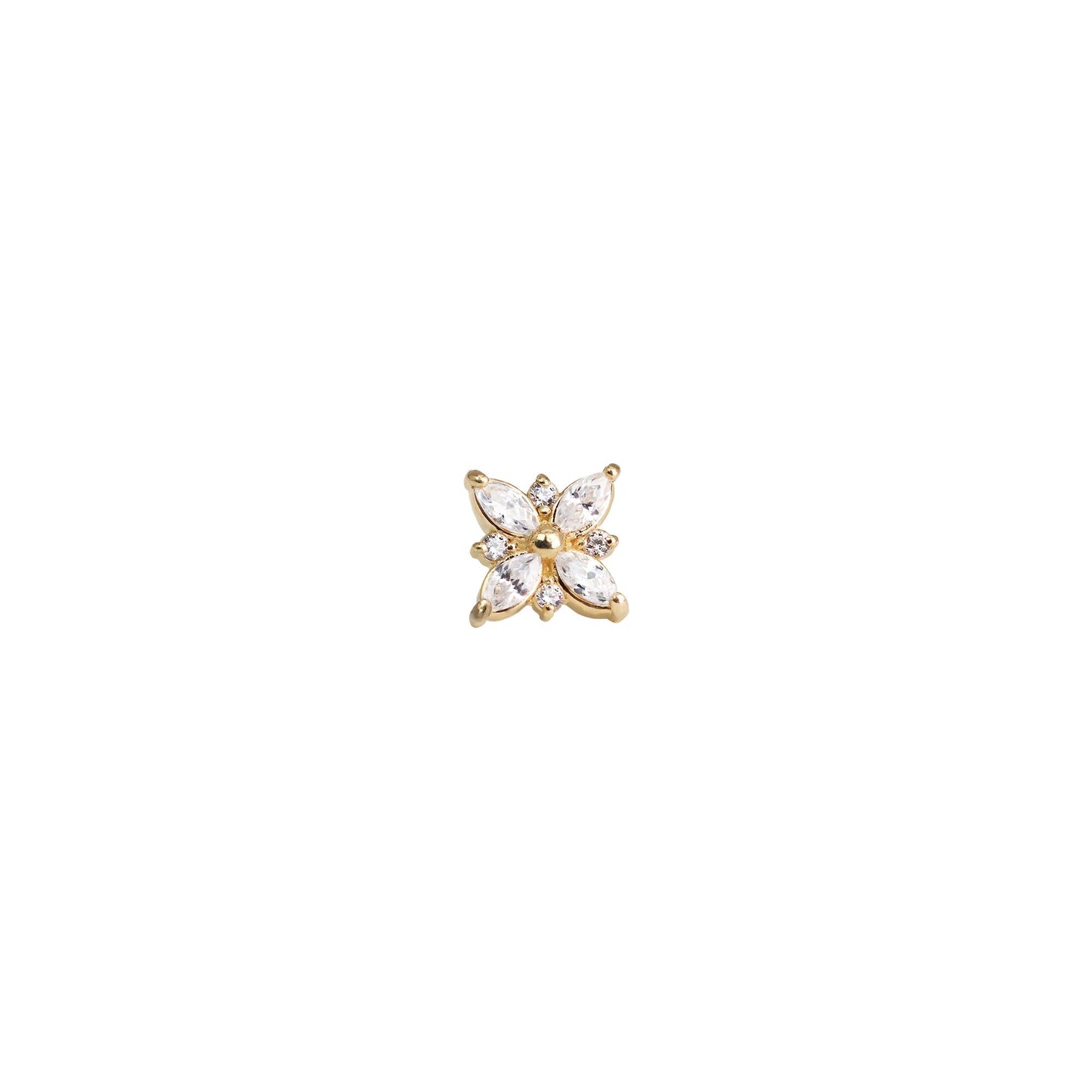 Divinity Metals 14k Solid Gold Threadless Santa Monica Ends