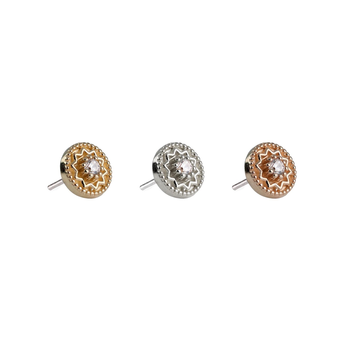 Divinity Metals 14k Solid Gold Threadless Sophia Ends