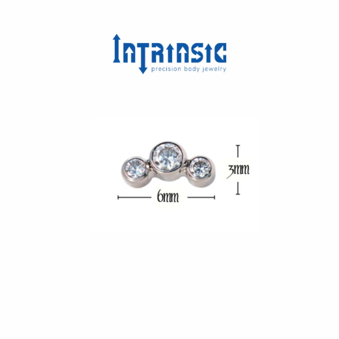 Intrinsic Titanium 3 Gem Arc Ends