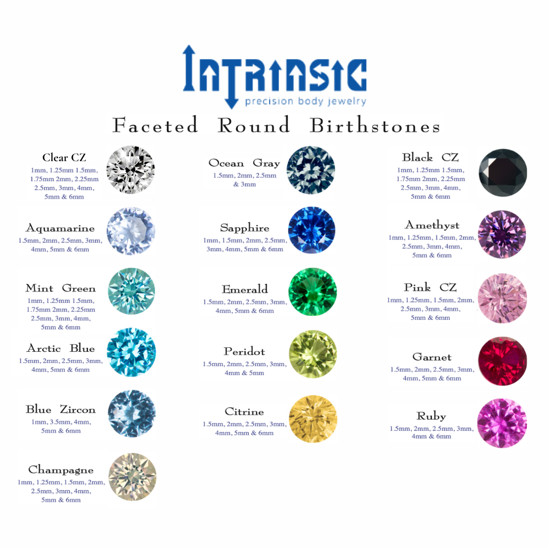 Intrinsic Titanium 7 Gem Swirl Ends (Left)