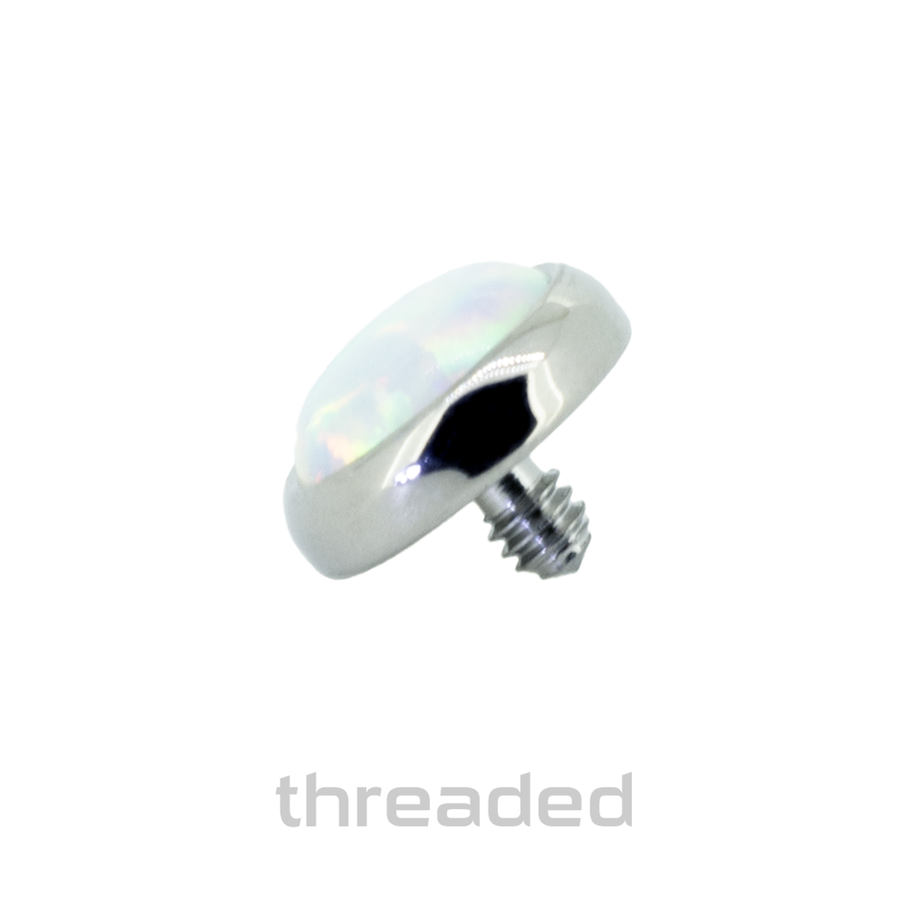 Industrial Strength Titanium Threaded 18/16 Gauge 2-4mm Bezel-Set Cabochon Ends