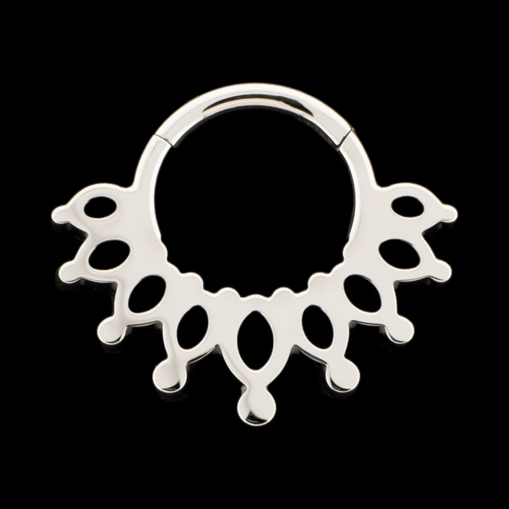Khrysos Titanium 16 Gauge Cadence Hinged Segment Rings