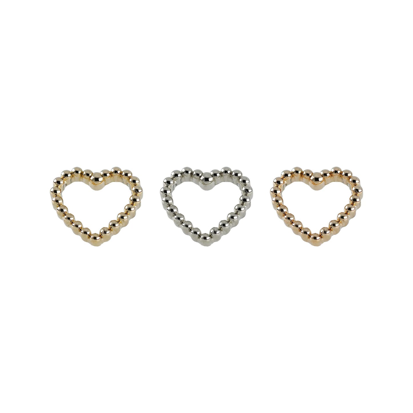 Divinity Metals 14k Solid Gold Threadless Beaded Amour Ends