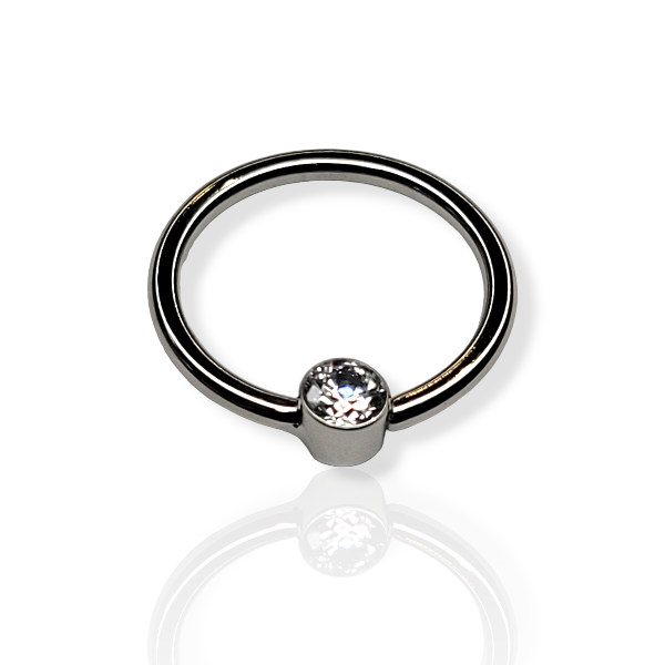 Body Circle Designs Niobium 20 Gauge Fixed Cabochon Bead Rings