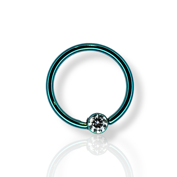 Body Circle Designs Niobium 20 Gauge Fixed Cabochon Bead Rings