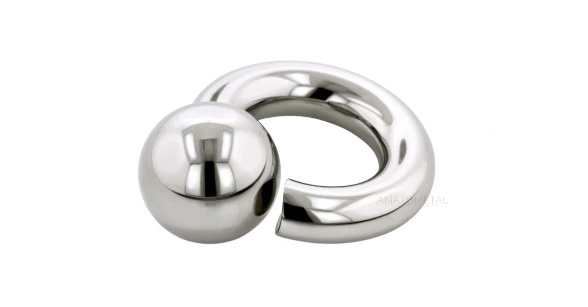 Anatometal Steel Screw-On Ball Rings