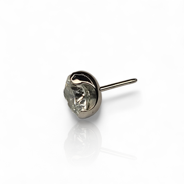 Body Circle Designs Titanium Threadless 2-3mm Prong-Set Gem Ends