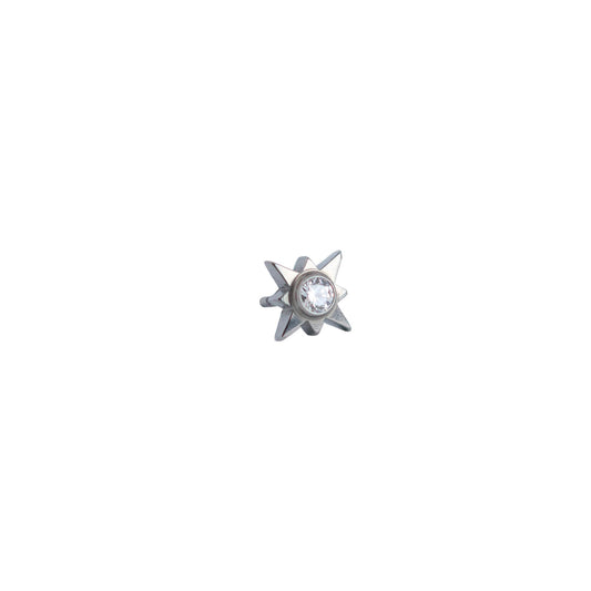 Divinity Metals Titanium Threadless Bezel-Set Twinkle Gem Ends