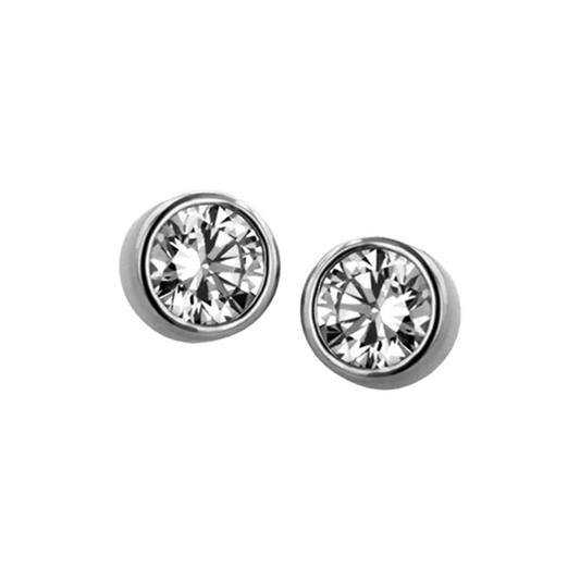 Anatometal Titanium Threadless 1.5mm-2.5mm Ceramic & Zirconia Faceted Bezel-Set Ends