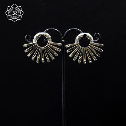 People's Jewelry White Brass Fan Clickers (Pair)