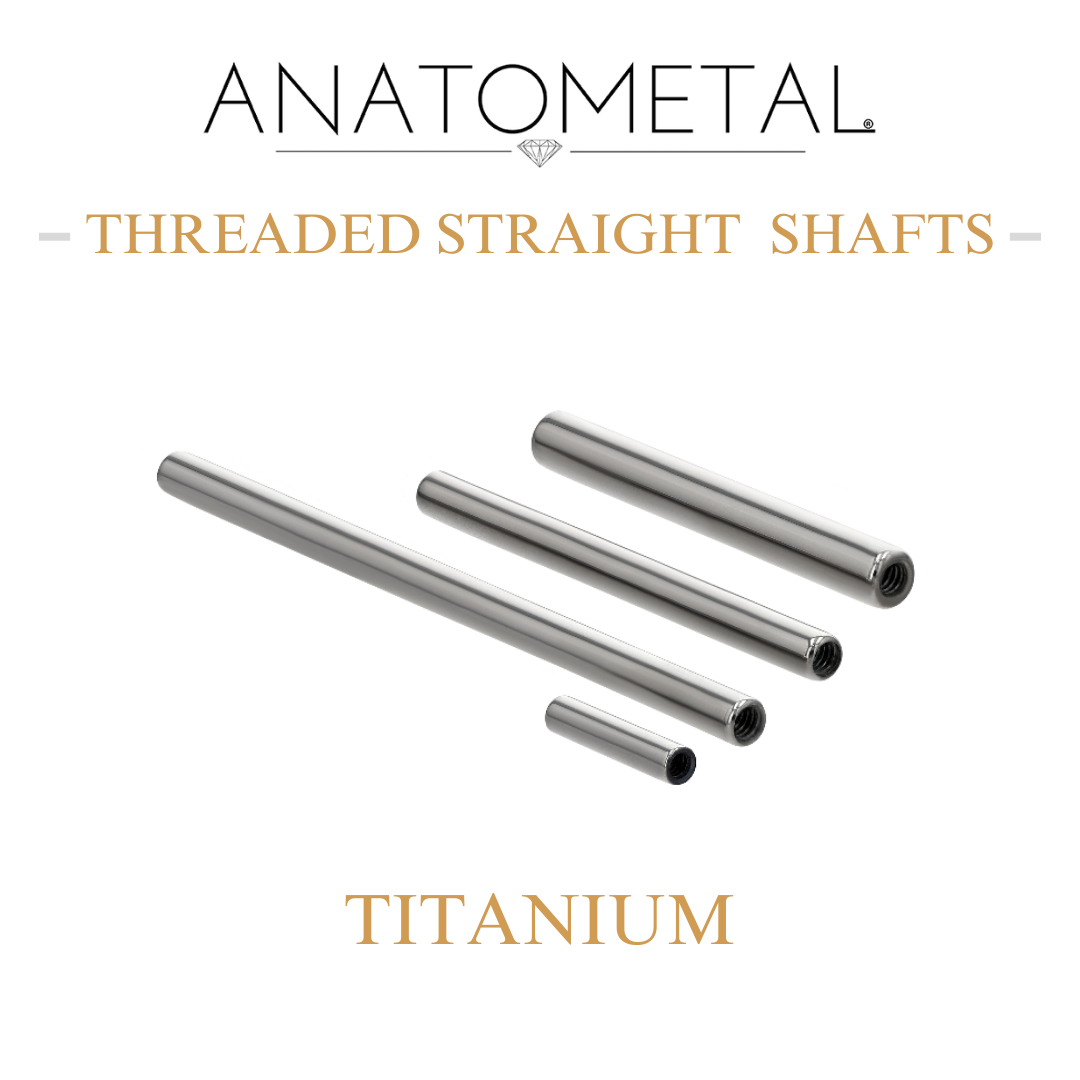 Anatometal Titanium Threaded Straight Shafts – Boomerang Tattoo Company